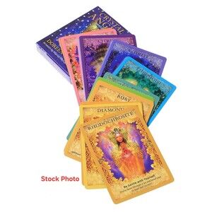 NEW! RARE! OOP Crystal Angels Oracle Cards Deck GILDED Doreen Virtue